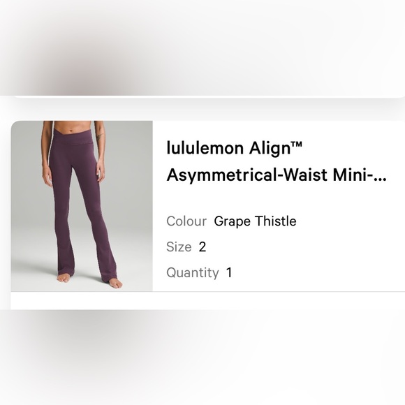 Lululemon Align Asymmetrical-Waist Mini-Flare Pant 32" - Picture 1 of 2